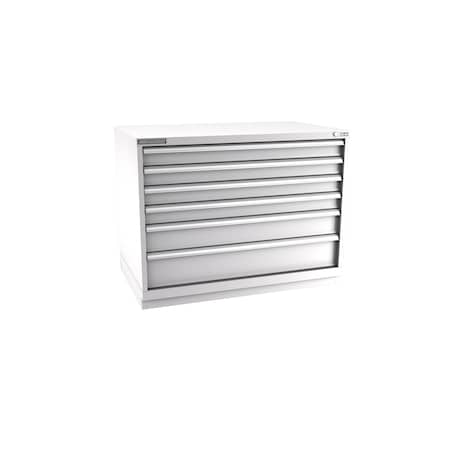 Champion Tool Storage Modular Drawer Cabinet, 6 Drawer, Light Gray, Steel, 47 in W x 28-1/2 in D x 36 in H E15000601ILCFTB-LG